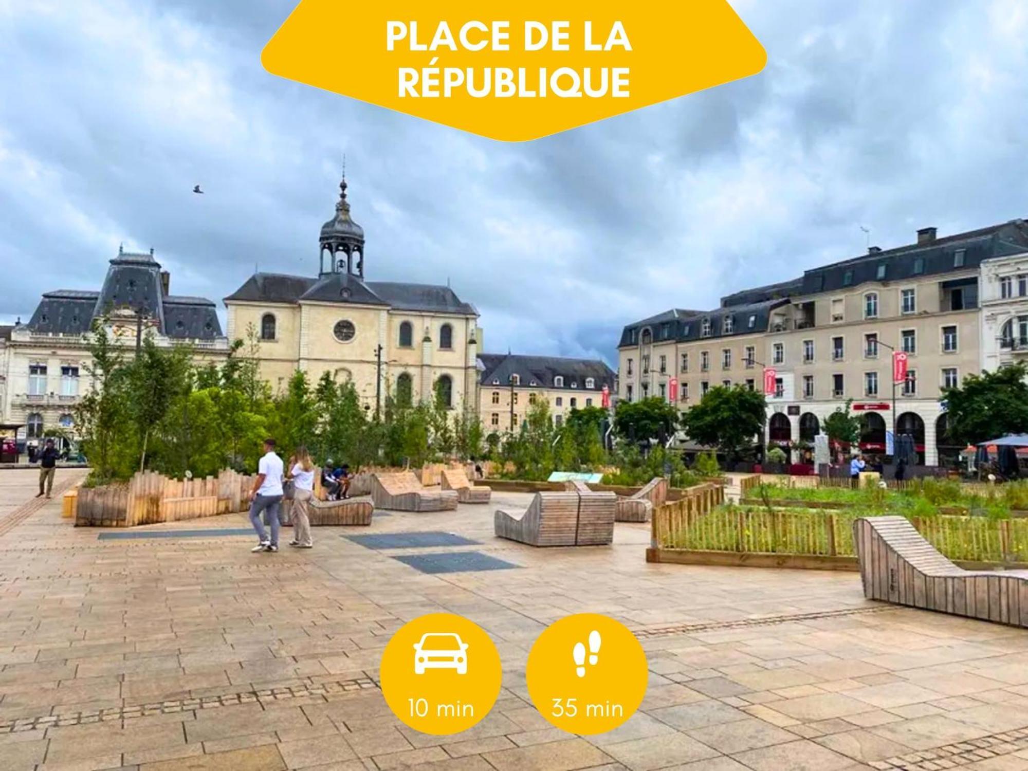 Ideal Groupe - Grands Espaces - 4 Chambres - Parking Gratuit - Proche Centre, Gare & Transports - Wifi - Offre Special De Reduction Jusqu'A -50 Λε Μανς Εξωτερικό φωτογραφία